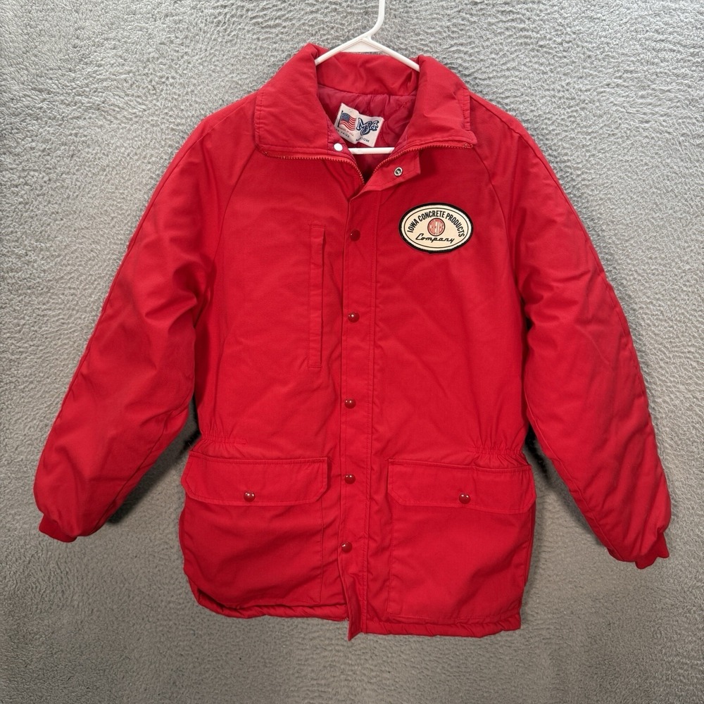Vintage Chore Jacket Adult Medium Red Workwear Barn Farm Grunge 1980s‎ 1990s